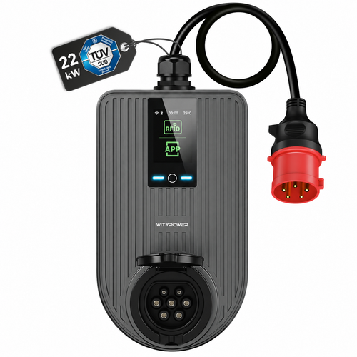WityPower Q Series 22 kW EV charger with CEE input — front view