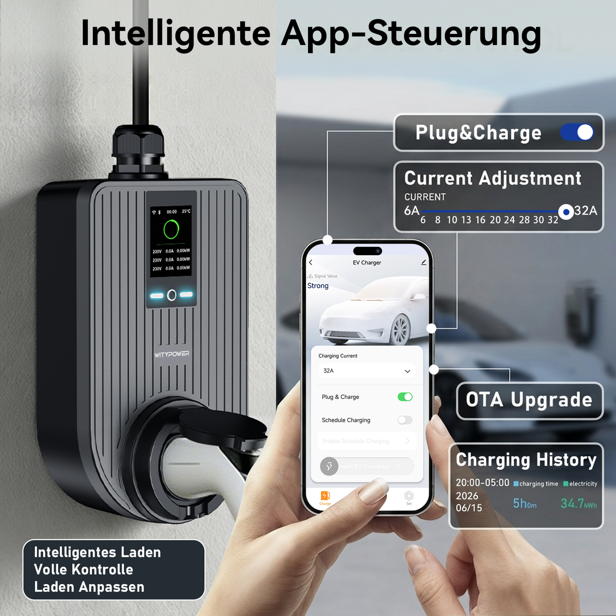 WityPower Q cee 22kw EV charger product information