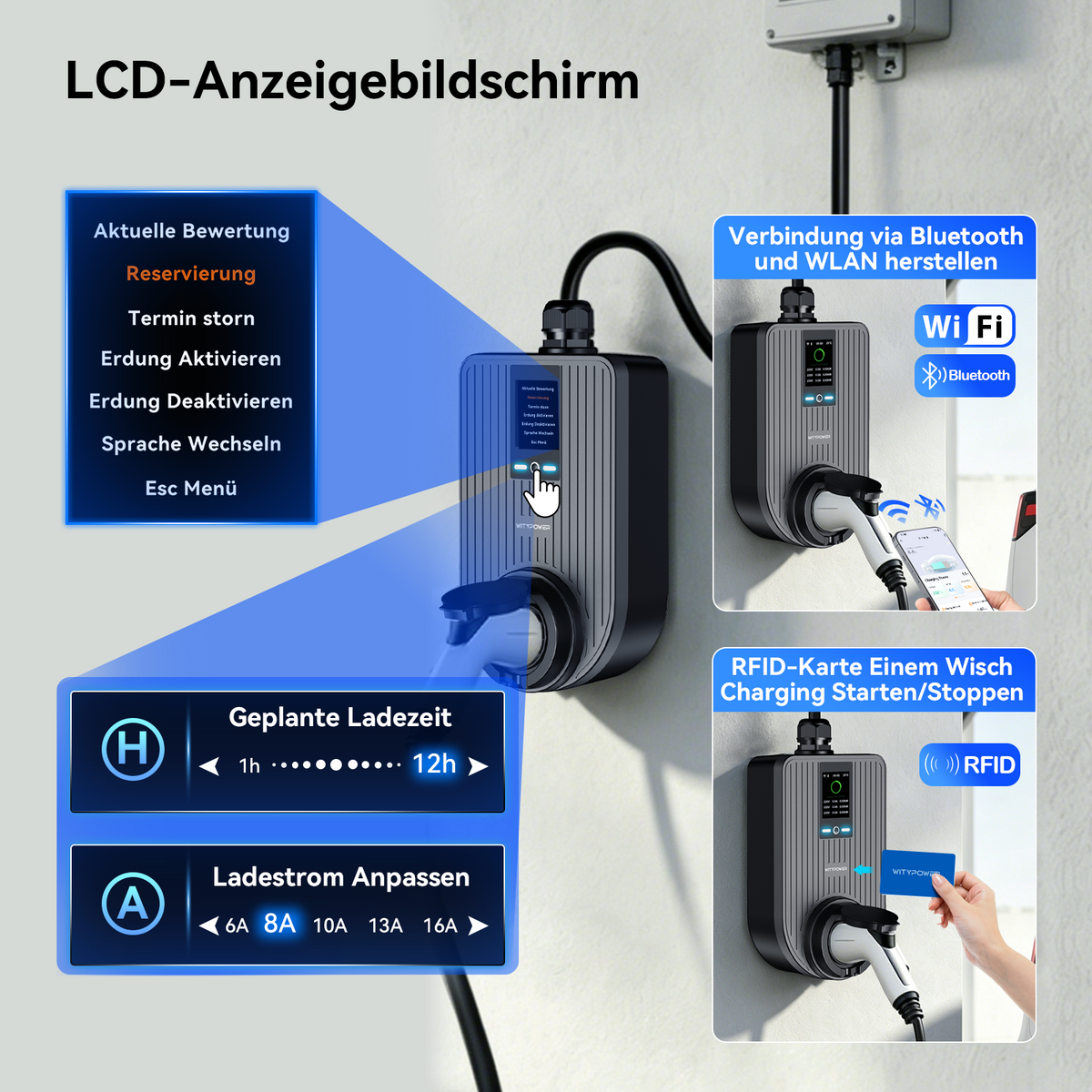WityPower Q hard 11kw EV charger product information
