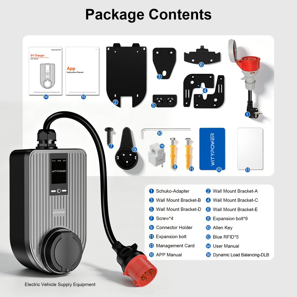 WityPower Q cee 11kw EV charger product information 6