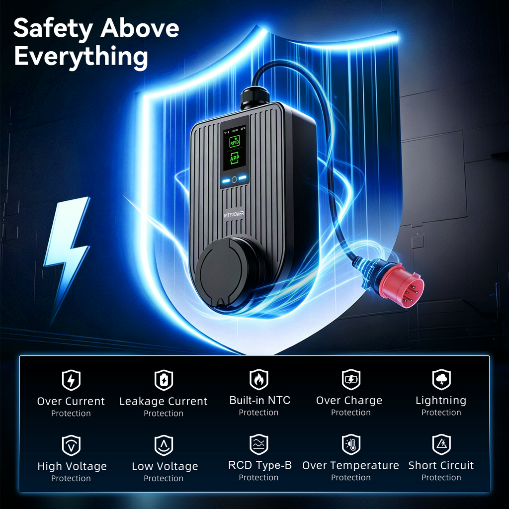 WityPower Q cee 11kw EV charger product information 4
