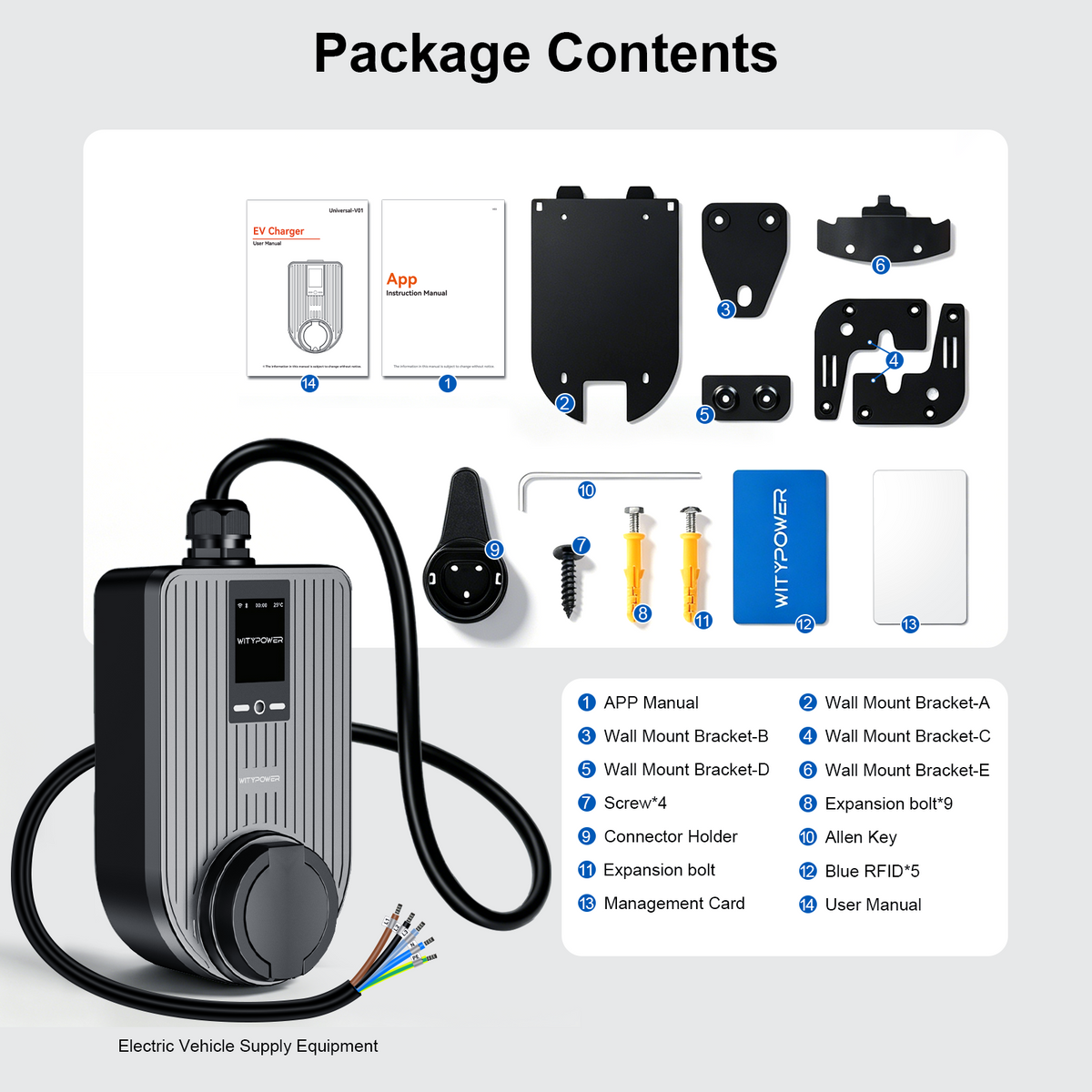 WityPower Q hard 11kw EV charger product information